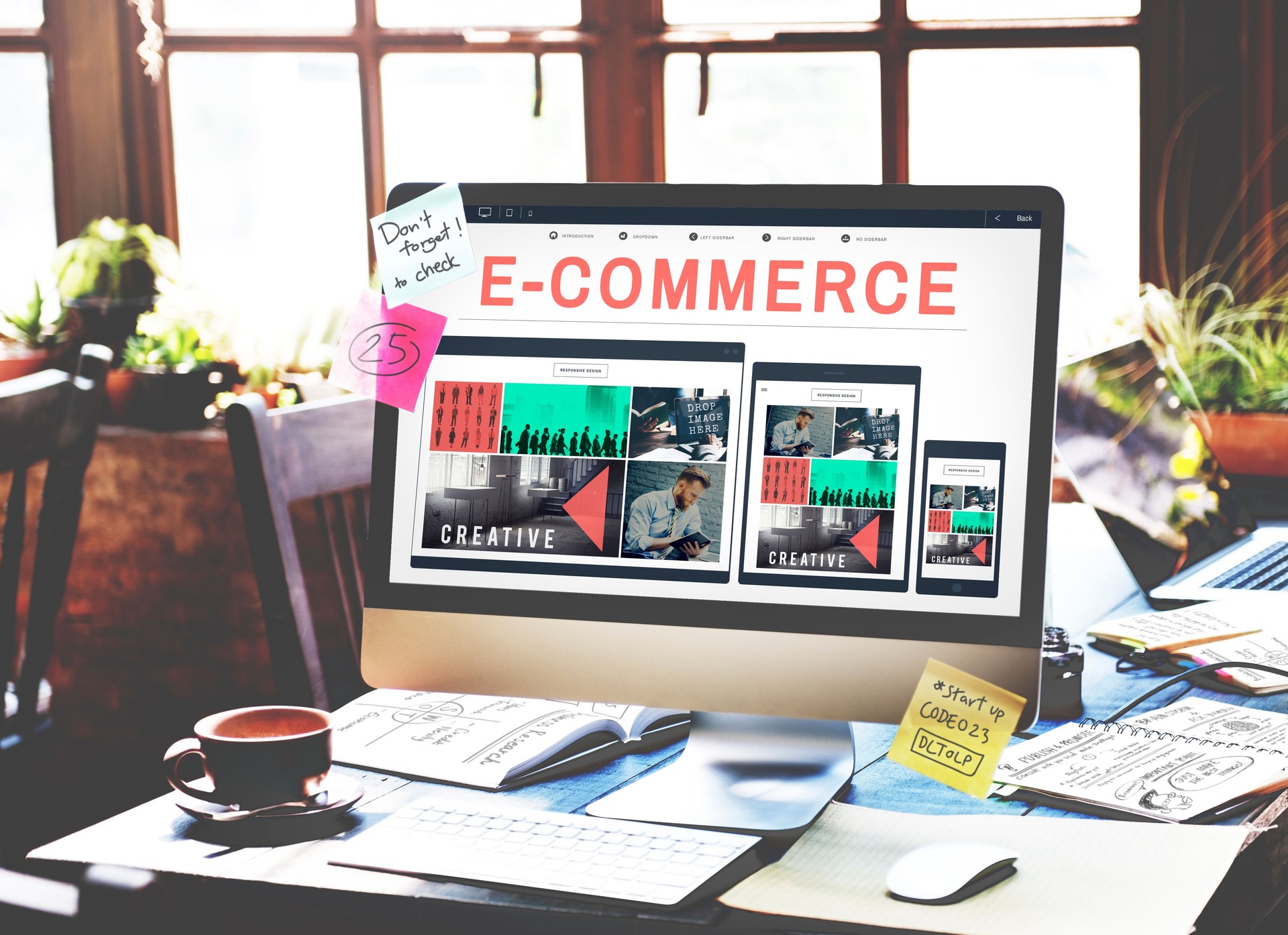 E-business E-commerce Business Responsive Design Concept